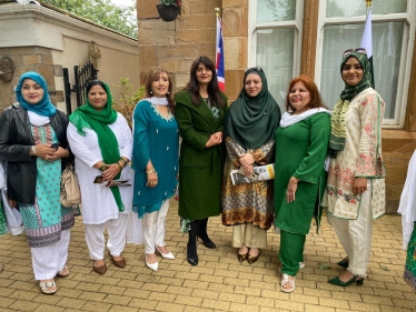 Pam at the Pakistan Consulate
